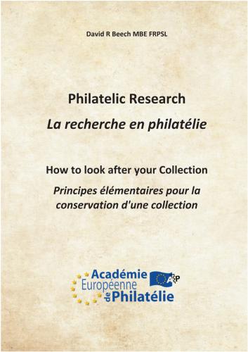 La recherche en philatélie, David R. Beech